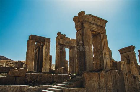 Ruins of Iran`s Historical City of Persepolis Stock Photo - Image of landmark, blue: 168749060