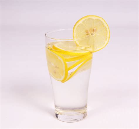 Lemon water in glass