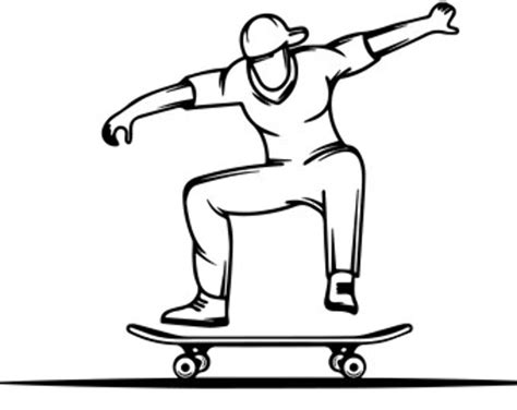 Download High Quality skateboard clipart outline Transparent PNG Images ...