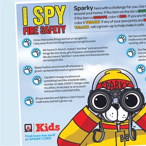 I Spy Fire Safety Checklist | Sparky School House