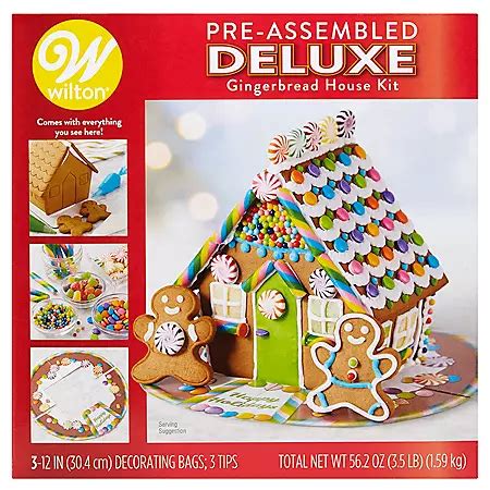 Wilton Pre-Assembled Deluxe Gingerbread House Decorating Kit - Sam's Club