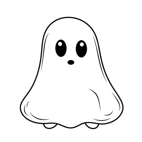 Cute Coloring Pages For Kids Ghost Coloring Pages, Ghost Drawing, Ring ...