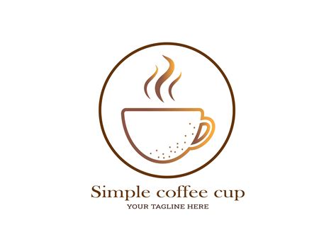 Simple Coffee Cup Coffee Shop Logo Graphic by ToufiqulBD · Creative Fabrica