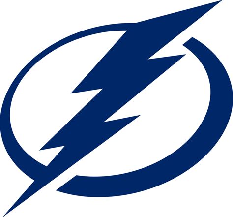 Blue Lightning Bolt Logo Tampa bay lightning