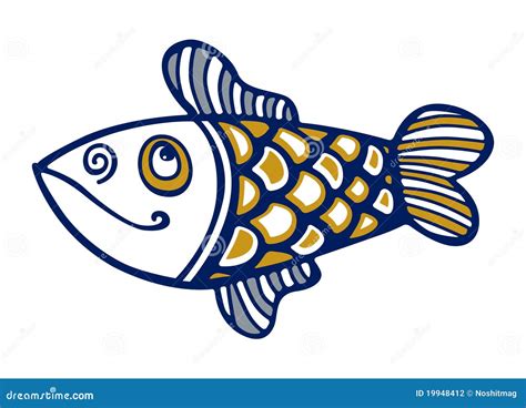 Cartoon fish smile stock vector. Illustration of aquatic - 19948412