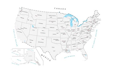 United States Map with Capitals - GIS Geography