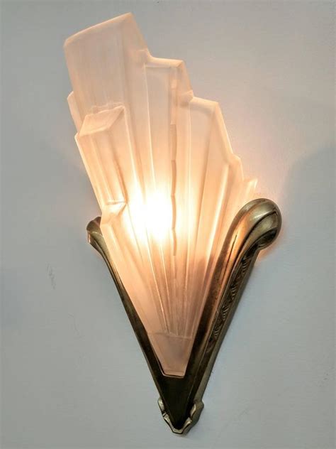 French Art Deco Wall Sconces by Sabino For Sale at 1stdibs