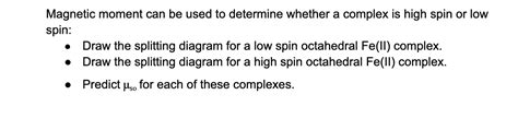 Solved Magnetic moment can be used to determine whether a | Chegg.com