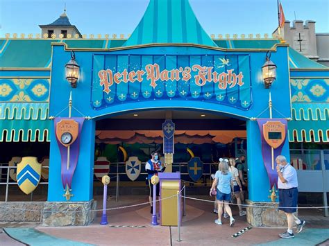 PHOTOS: Peter Pan's Flight Attraction Sign Removed During Exterior Refurbishment at Magic ...