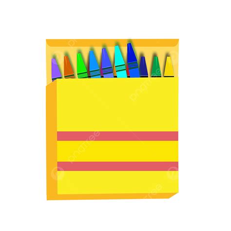 Crayones Box Clipart Transparent Background, Colorful Crayons Square ...