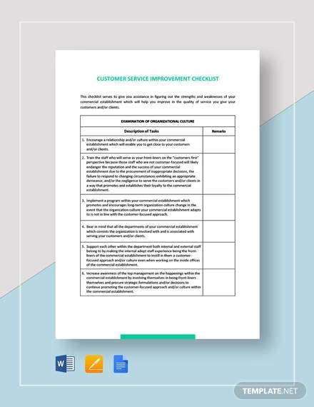 Checklist to Improve Customer Service [ With Samples ]