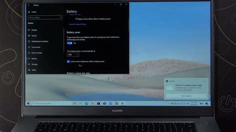 How to Turn On / Off Battery Saver in Huawei MateBook D15? - YouTube