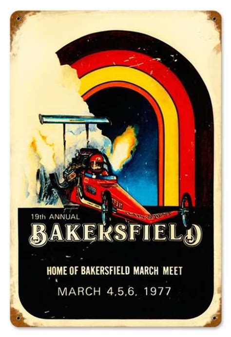 Retro Bakersfield 19th Metal Sign 18 x 12 Inches