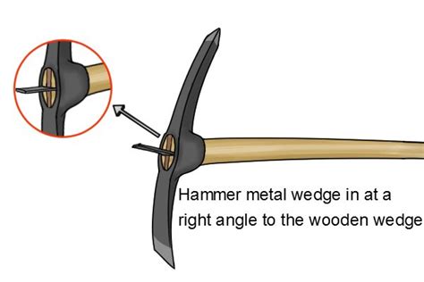 How to replace a wooden pick axe handle