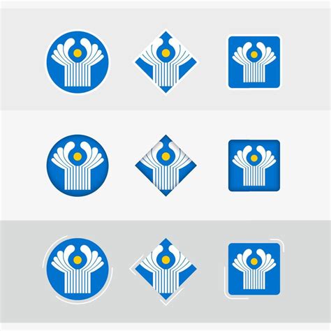 CIS flag icons set, vector flag of CIS. 22969751 Vector Art at Vecteezy