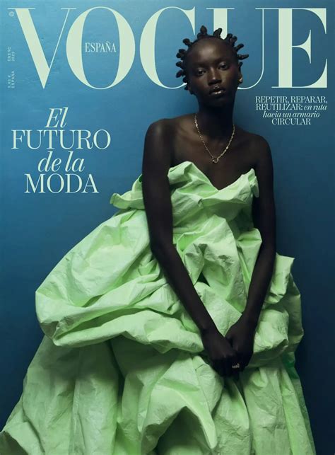 Anok Yai covers Vogue Spain January 2023 by Renell Medrano ...