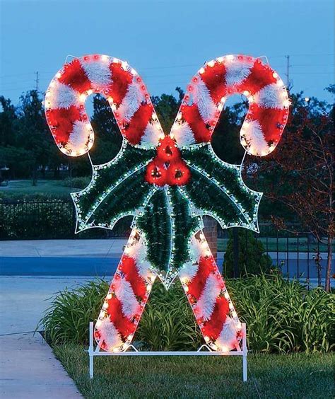 Candy cane lawn decorations | Candy Cane Rope Lights | Pinterest | Lawn decorations, Outside ...