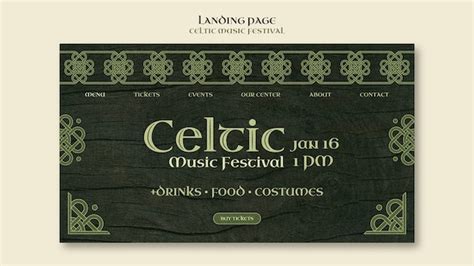 Free PSD | Celtic music festival template design