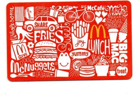 McDonald's Slogans Fries McNuggets Arch Gift Card No $ Value Collectible | eBay