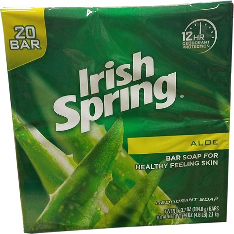 Amazon.com : Irish Spring Aloe bar Soap (20/3.75 Oz Net Wt 74 Oz), () (4342599982) : Beauty ...