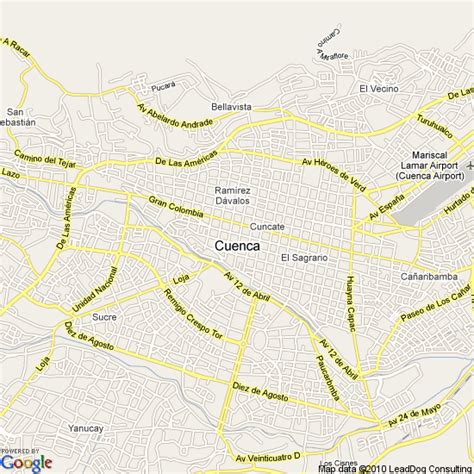 Map of Cuenca (ecuador), Ecuador | Hotels Accommodation