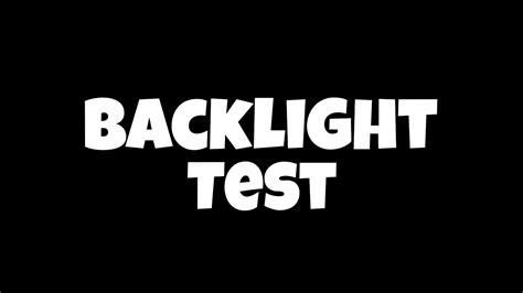 Black Screen Test Your Backlight Bleed - YouTube