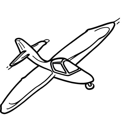 Glider Aircraft coloring page - Download, Print or Color Online for Free