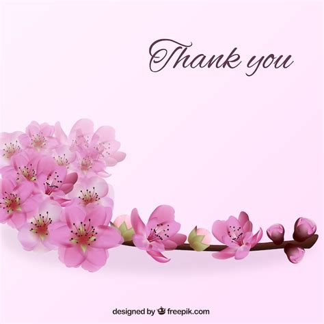 Thank you background with flowers Vector | Free Download