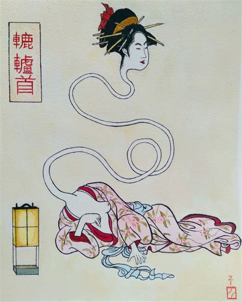 Rokurokubi, me, watercolor, 2021 : r/Art