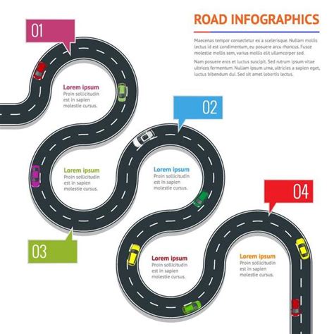 Road map infographic template vector 01 free download