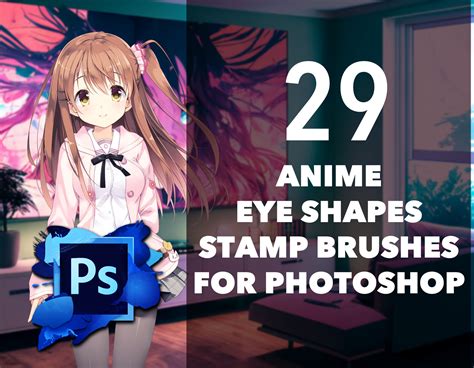 ArtStation - 29 Anime Eye Shapes Stamp Brushes | Brushes