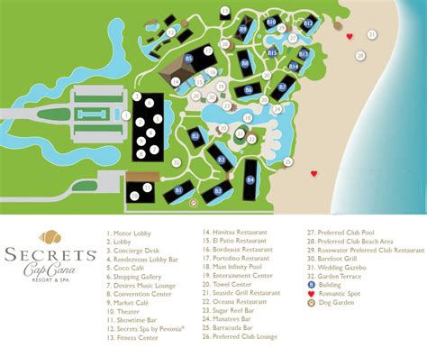 Secrets Cap Cana Resort & Spa map - Travel resort maps