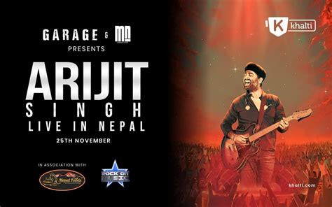 Arijit Singh concert in Nepal | Buy Tickets from Khalti - Khalti