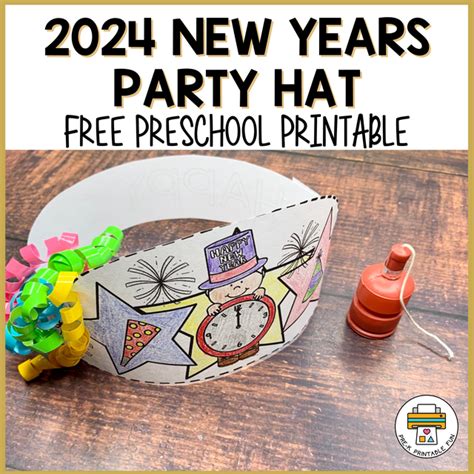 Free 2024 New Years Party Hat