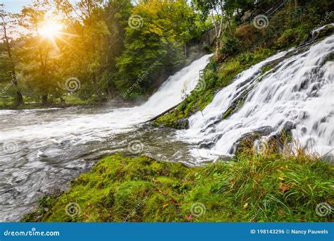 Stunning and Popular Waterfalls in Coo, Ardennes, Belgium. Stock Photo ...