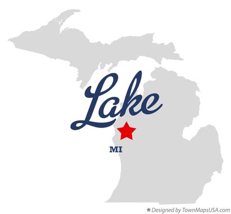 Map of Lake, Lake County, MI, Michigan