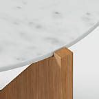 Miro White Marble Coffee Table with Natural White Oak Wood Base + Reviews | Crate & Barrel