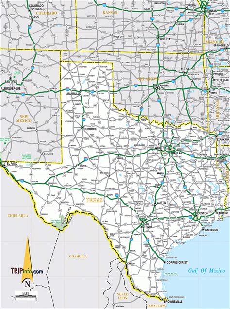 Texas Panhandle Road Map - Printable Maps