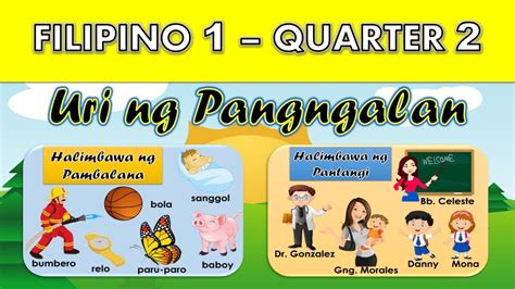 FILIPINO - QUARTER 2 | URI NG PANGNGALAN || PANTANGI AT PAMBALANA ...