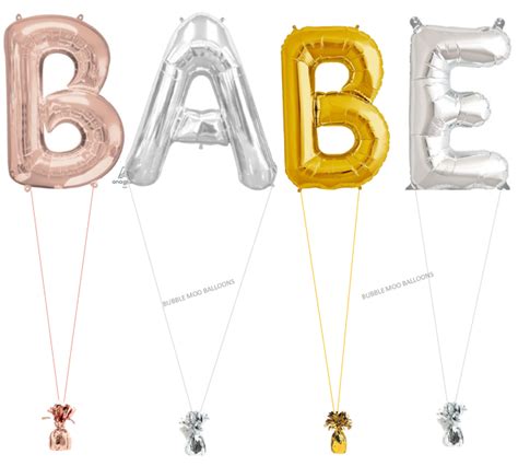 Letter Helium Foil Balloons - Bubble Moo Balloons