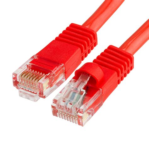 Red RJ45 Cat5e Ethernet LAN Network Cable – 3 feet