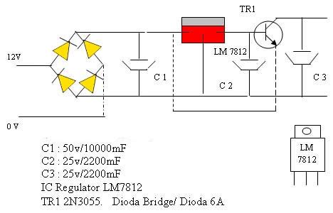 7812 voltage stabilizer - Electronic Circuit