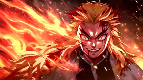 Kyoujurou Rengoku Standing In The Fire Kimetsu No Yaiba Live Wallpaper ...