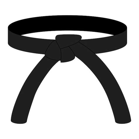 Premium Vector | Karate belt black color isolated on white background ...