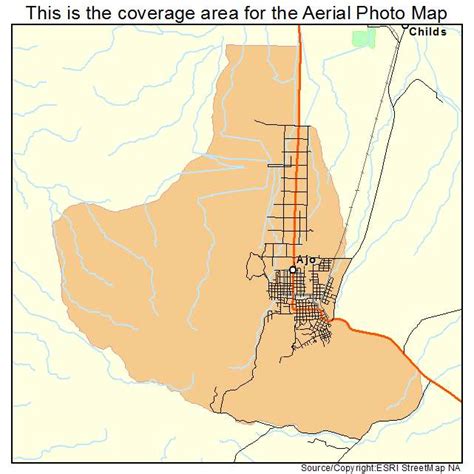 Aerial Photography Map of Ajo, AZ Arizona