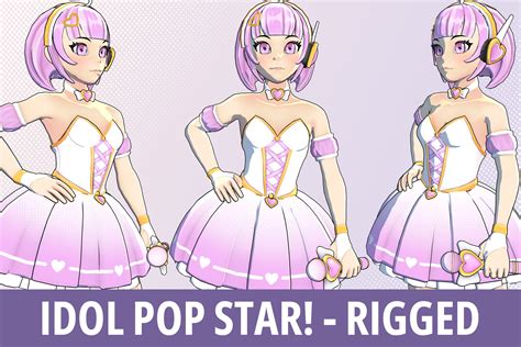 Idol - Cute anime pop star (Custom Shader) | 3D 角色 | Unity Asset Store