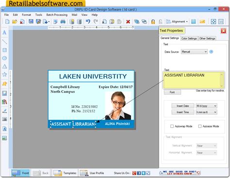 ID card Maker Software screenshots - RetailLabelSoftware