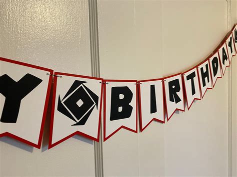 Roblox Inspired Birthday Banner Roblox Birthday Party | Etsy