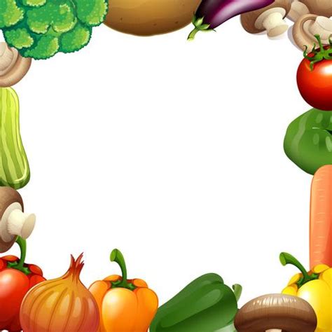 Border design with mixed vegetables 430665 Vector Art at Vecteezy