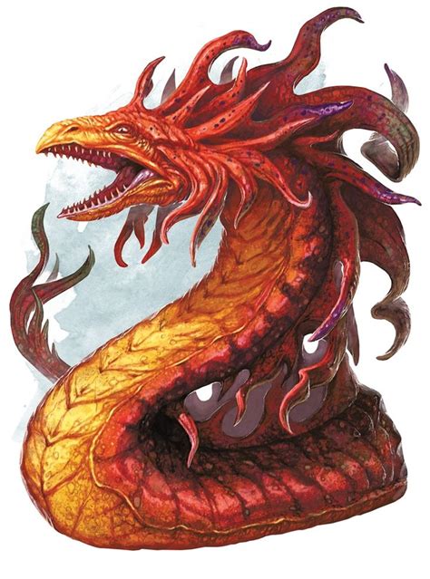 Fire Snake 5e » Dungeons & Dragons - D&D 5 | Fire snake, Snake monster ...